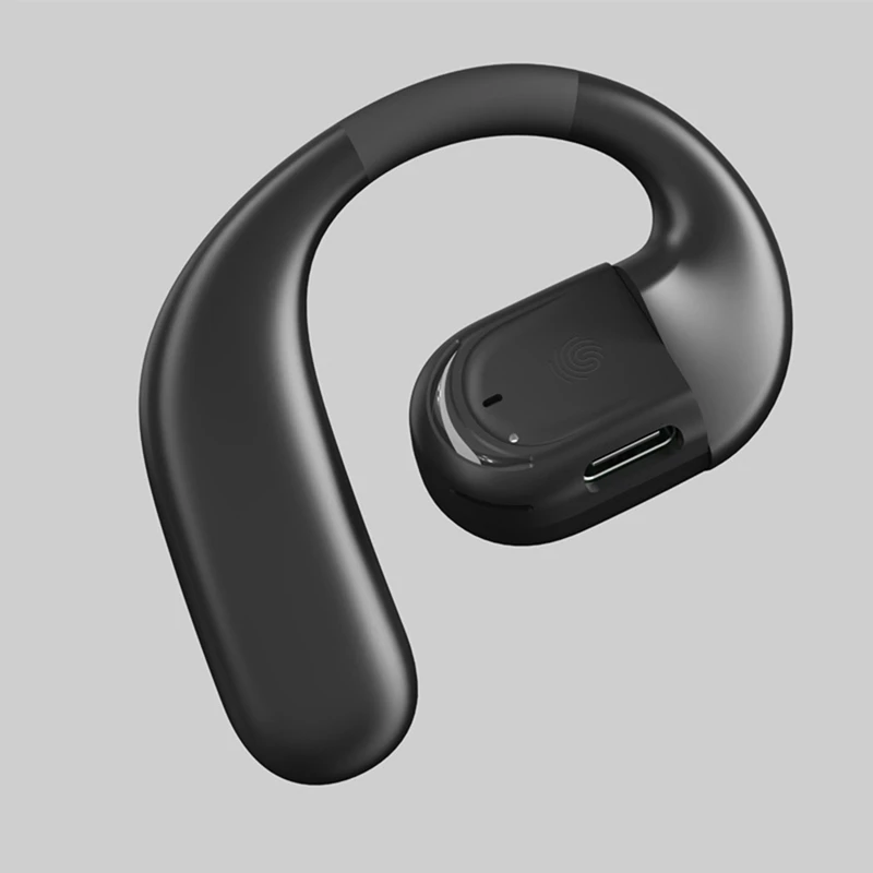 BNVN-Nuevo auricular inalámbrico empresarial 180 °   Giratorio Bluetooth 5. 4 Auriculares con gancho para la oreja Conucción de aire Control táctil Deportes Hifi