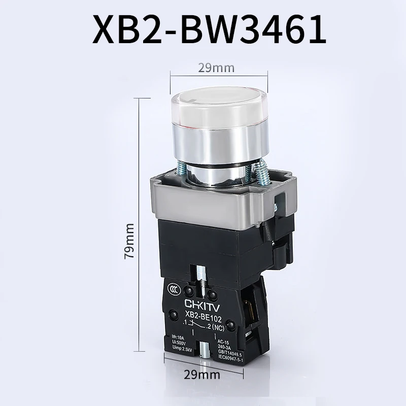 Picture 5: 22mm XB2-542 Mushroom Head Emergency Stop Button Switch 10A/415V Emergency Stop Power Button Switch