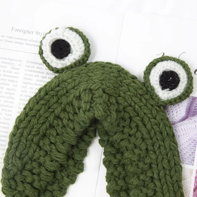 Spring Women Cute Green Frog Hat Crochet Knitted Hat Costume Beanie Hats Cap For girl Gift Hip-hop Cap Photography Prop Party