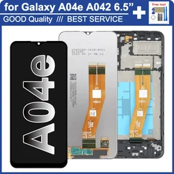 LCD touch screen para samsung galáxia a04e, vidro digitalizador assembly, 6,5 polegadas, sm-a042f