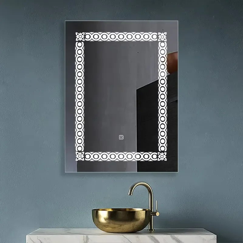 LED Touch Screen Bathroom Mirror Light for Apartment Hotel Project
