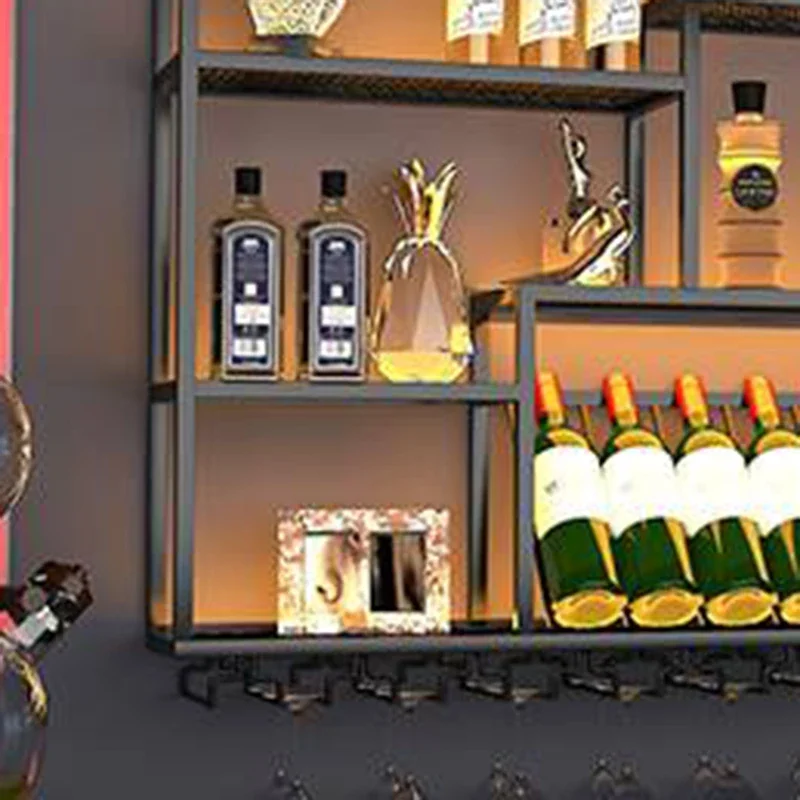 

Cabinet Luxury Wine Rack Living Room Storage Wedding Square Column Glass Display Cabinet Meuble Rangement Motorhome Furniture