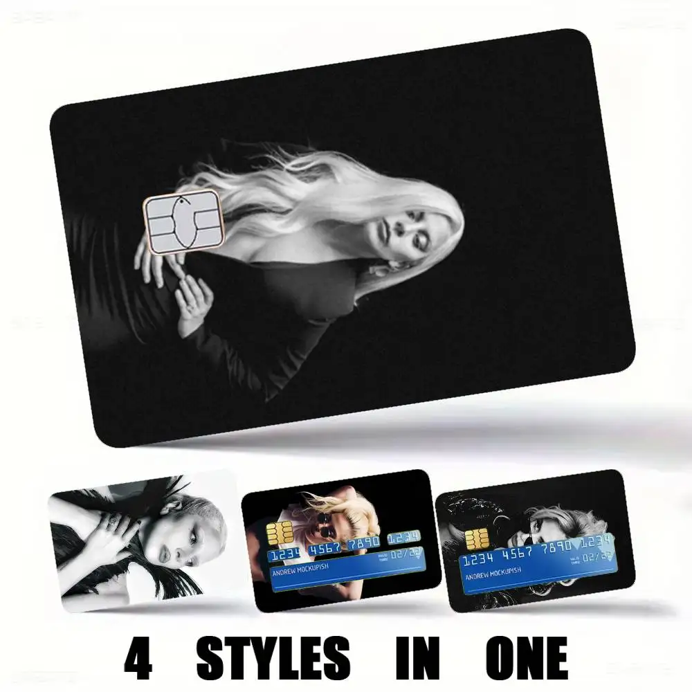 singer-r Lady Gaga Credit Card HD Stickers Easy to replace