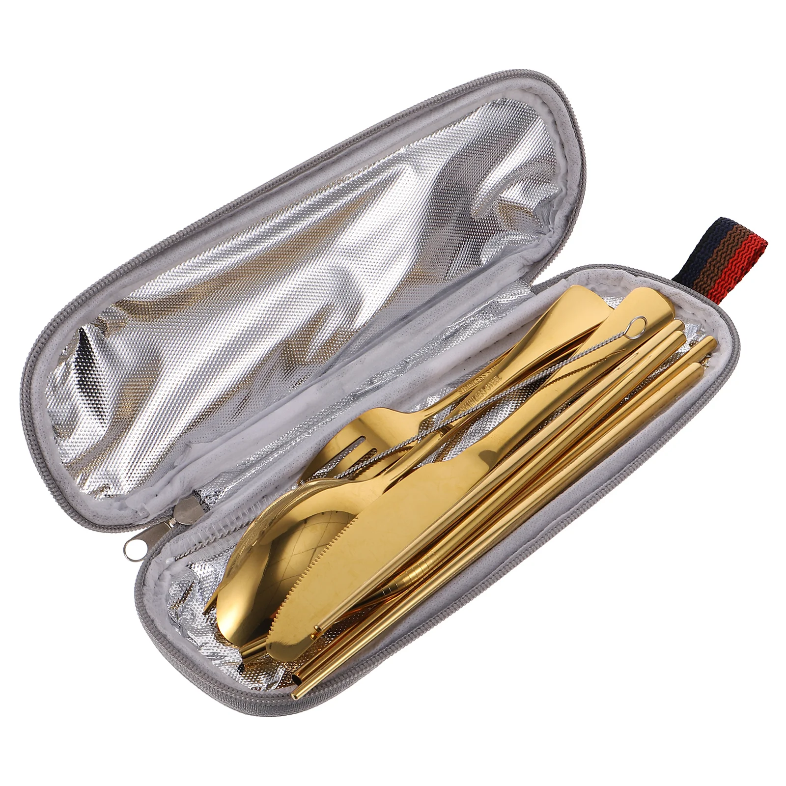 

9pcs Stainless Steel Cutlery Set Portable Travel Camping Outdoor Picnic Reusable Lightweight Compact Dishware Anti No