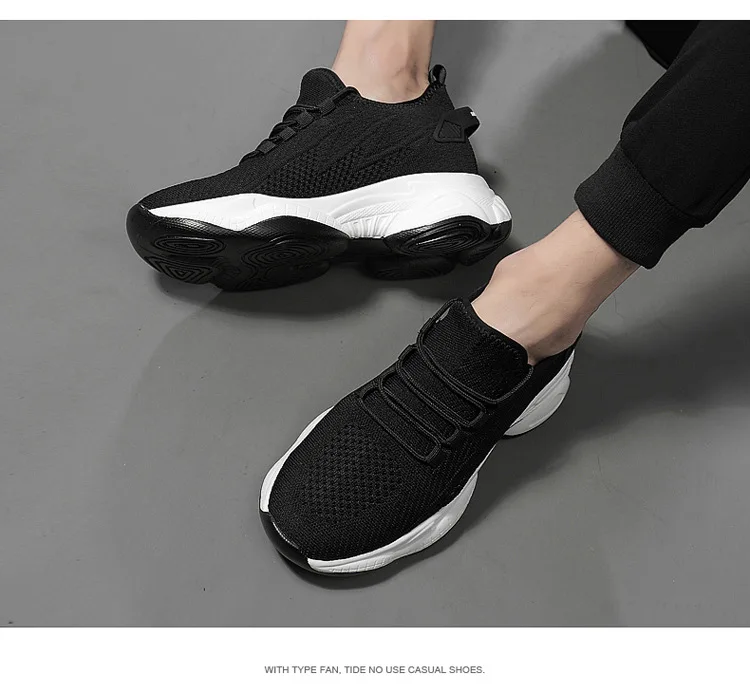 Casual Height Increasing Shoes Fashion Damping Anti slip Extremely Elastic Breathable Net Fabric Increase by 6/10 centimeters