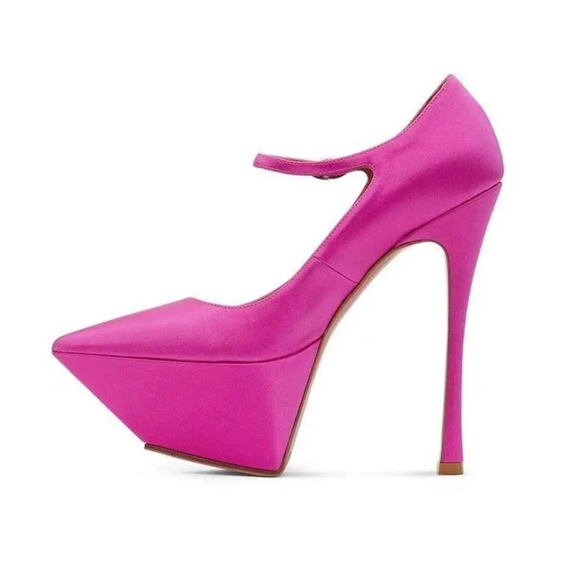 منصة عالية المرأة عالية الكعب مثير السيدات صنادل عالية الكعب خنجر حفل زفاف فاخر خنجر وأشار مضخات حجم كبير