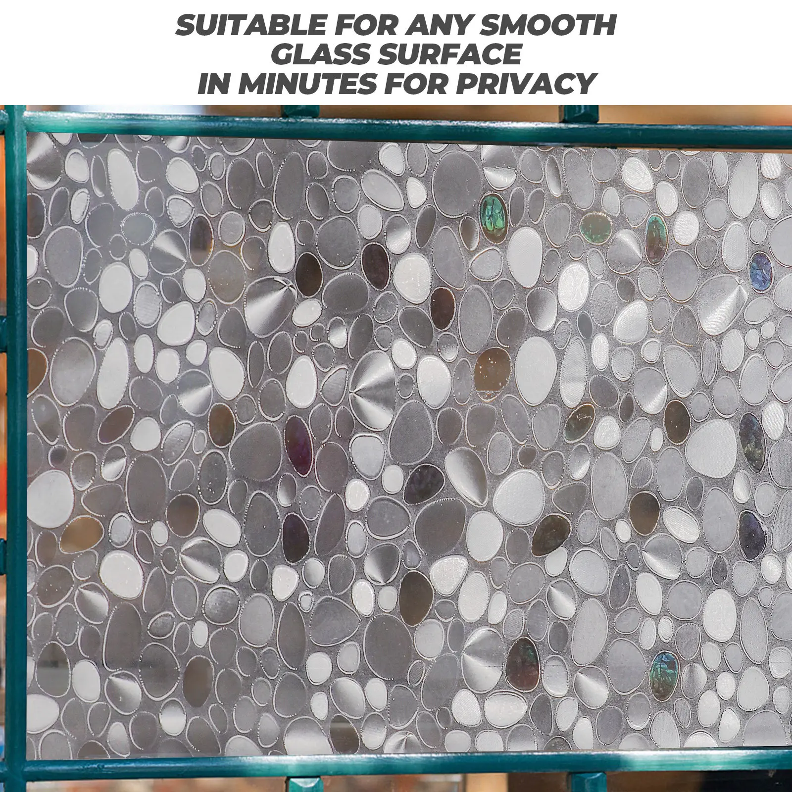Frosted Glass Film for Privacy – Static Cling Window Film for Halloween Christmas Decor, Anti-Peep Decorative Film