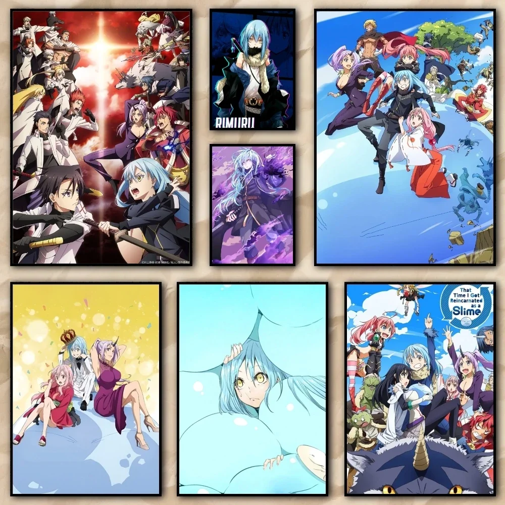Anime R-Reincarnated Slime Poster HD art sticky wall waterproof home living room bedroom bar aesthetic decoration