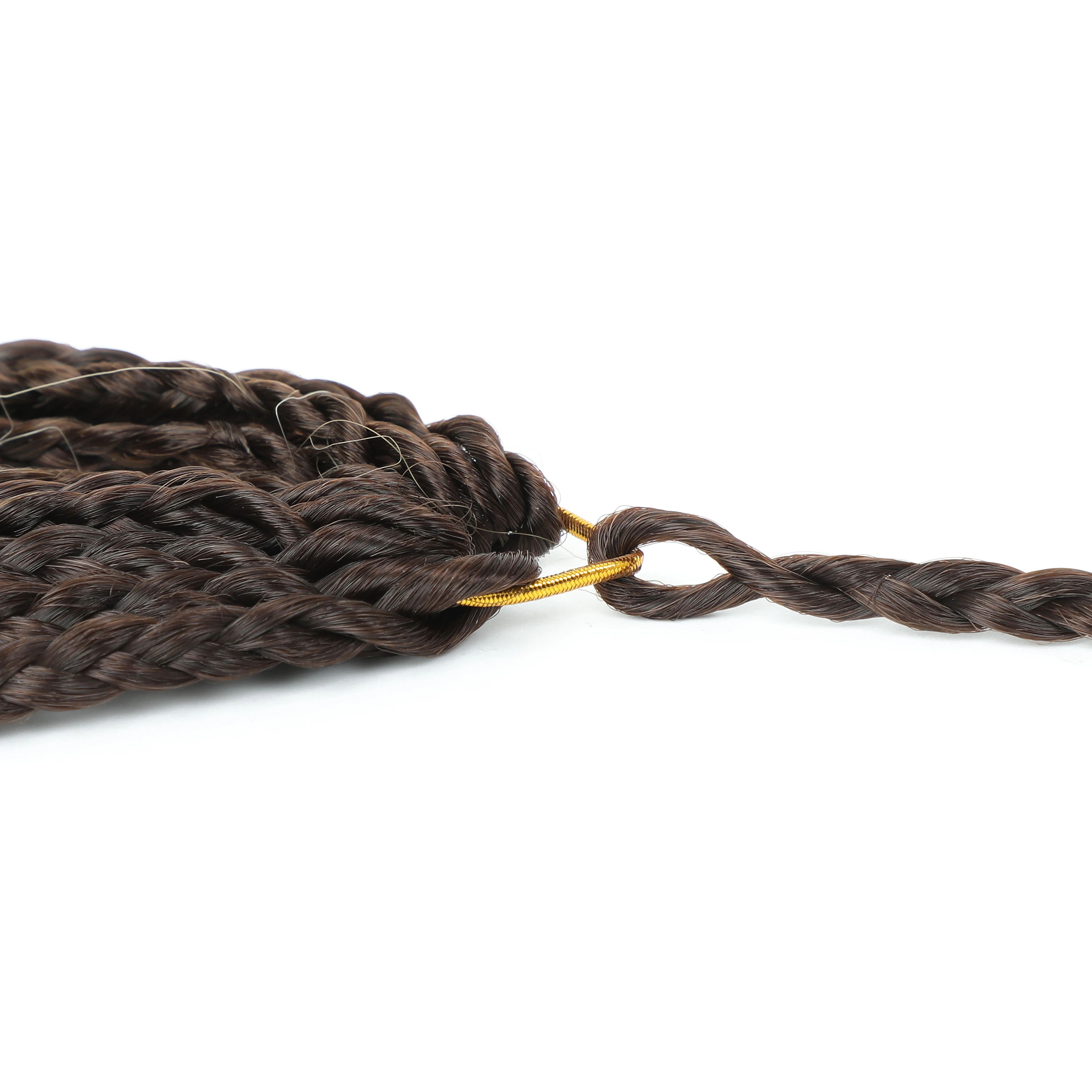 18 Zoll Französische Locken Box Braids Häkelhaar Synthetische Flechthaarverlängerungen mit gelockten Enden Boho-Schutzstil Vorgefertigt Schwarz für Frauen – Detail 4