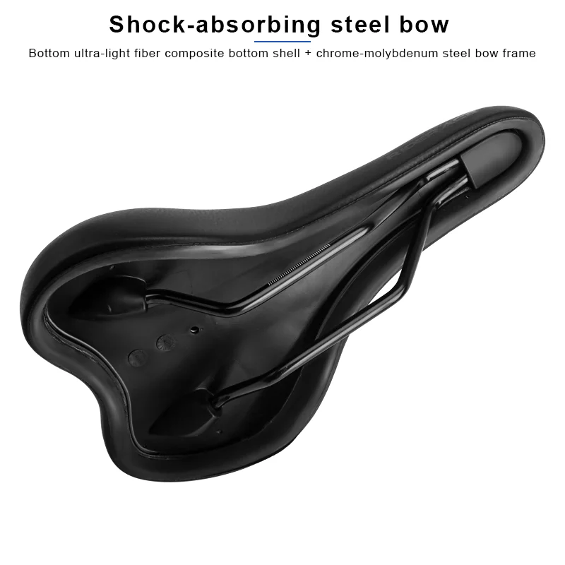 Asiento de bicicleta con cojín de cuero sintético y espuma, resistente a los golpes, para ciclismo de montaña, sillín de bicicleta de estilo vintage, cómodo, acolchado y con buena capacidad de absorción de impactos.