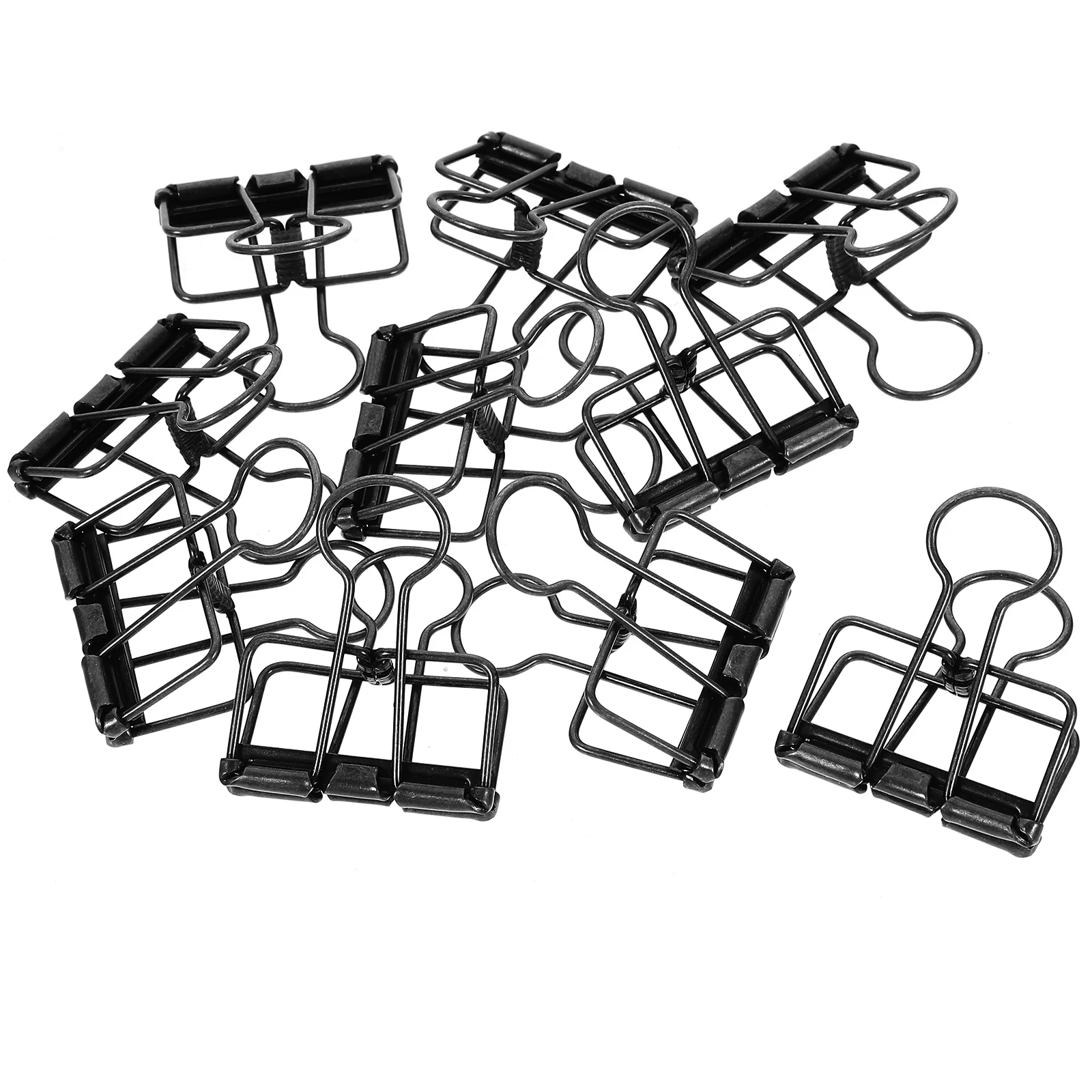 

10 Pcs Elliot Folder Paper Clips Book Binder Bulk Organizer Hollow Out Alloy Clamps Office