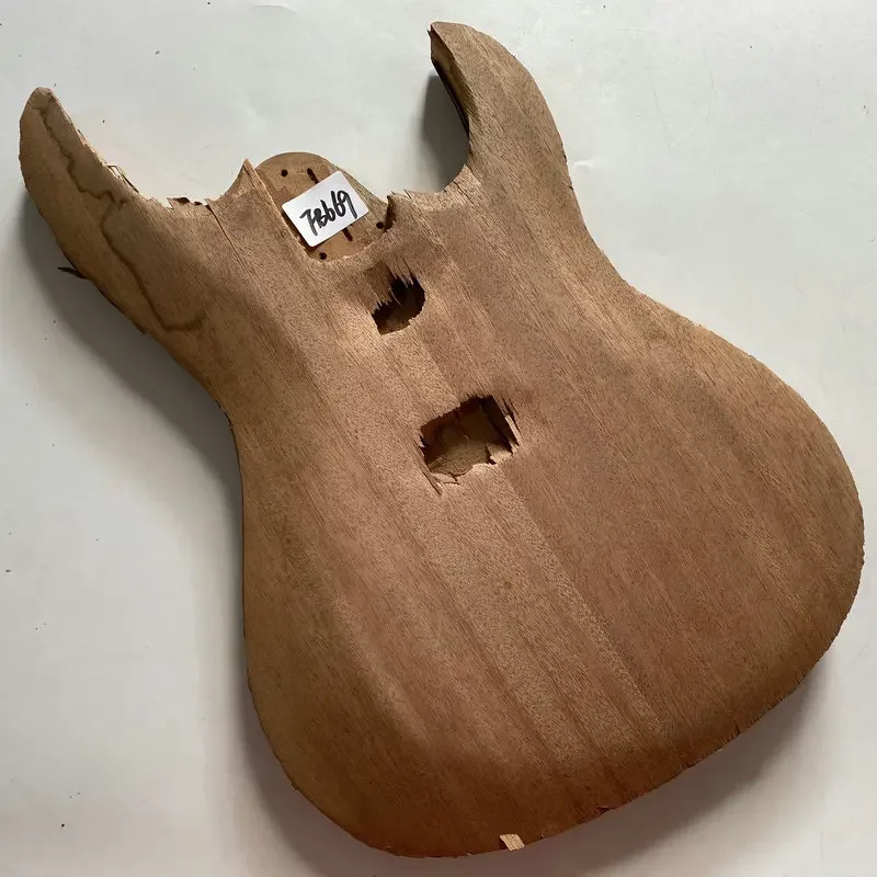 

FB669 Original LAG Mahogany Wood Unfinished Electric Guitar Body DIY Replace Parts for Custom Order Surface Damage