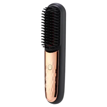 Image Cordless Hair Straightener Hot Heating Comb Professional Electric Brush for Hair Smoothing Iron Negative Ion Nourish Hair Care