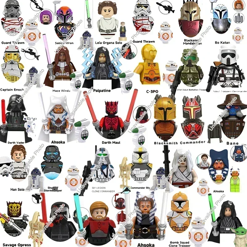 Juguetes calientes Star Wars Mandalorianos legiones clon Storm Commander Trooper Darth Vader Kylo Ren figuras compatibles juguete de bloques de construcción