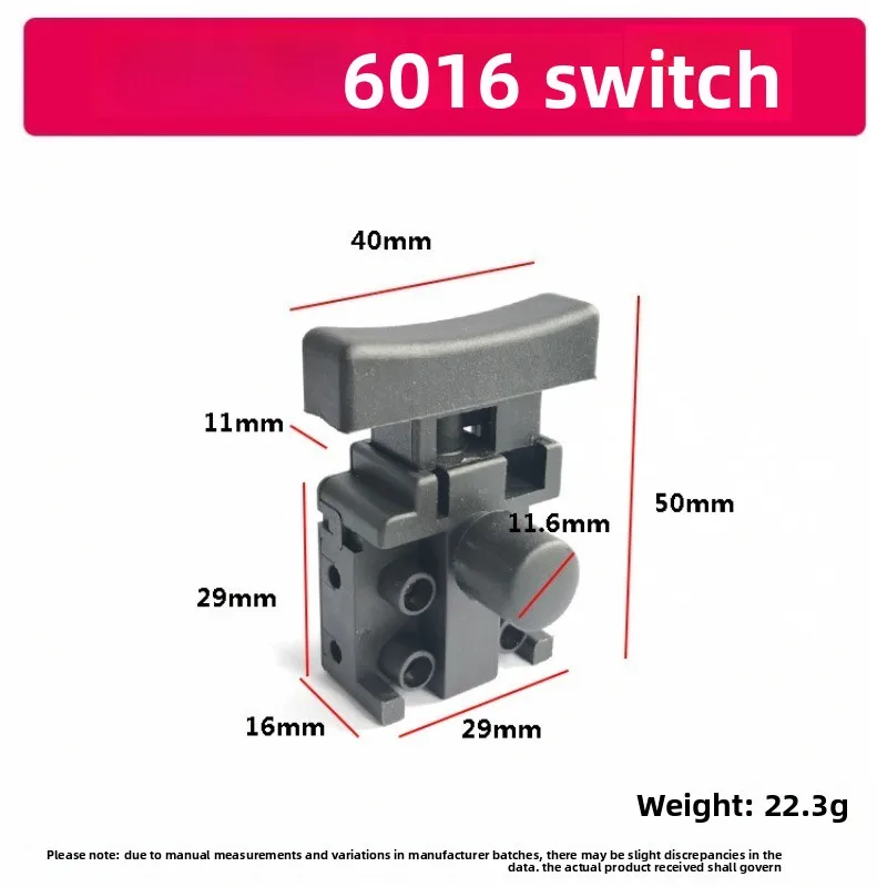 6016/6036 Aircraft Drill Switch, Replacement Power Trigger Switch for 16mm Hand Drill, Power Tool Spare Part