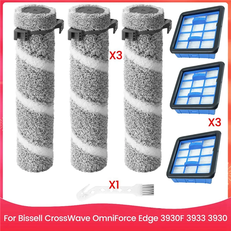 

ABZS 3930F 3933 3930, комплект щеточных фильтров для беспроводного многоповерхностного чистящего средства для твердого пола Bissell Crosswave Omniforce Edge