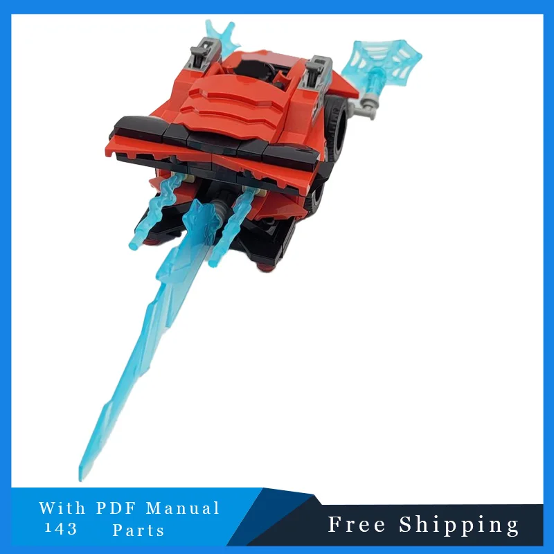 143 pièces vente chaude MOC rouge célèbre vitesse voiture de sport blocs de construction modulaires modèle enfants éducation bricolage assemblage jouets Festival cadeau