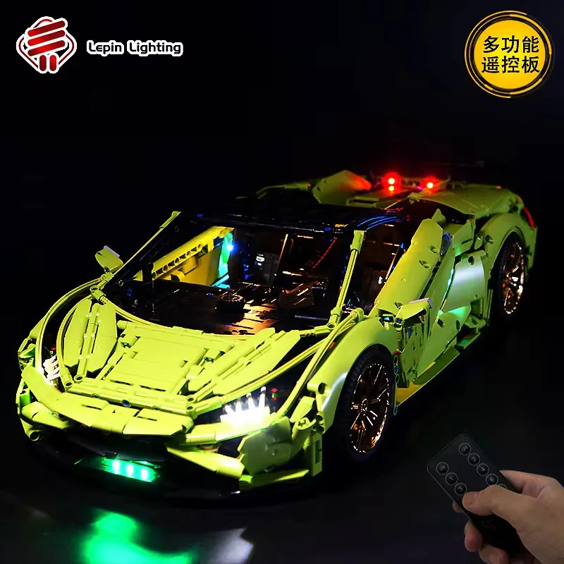 Zestaw oświetlenia LED RC do technicznego samochodu sportowego LEGO T5003 (tylko światło LED, bez modelu bloku)