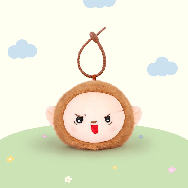 Schattig Flip Face Monkey Plush Kawaii Cartoon zacht knuffeldier speelgoed tas hanger meisje rugzak decoratie sleutelhanger perfect cadeau