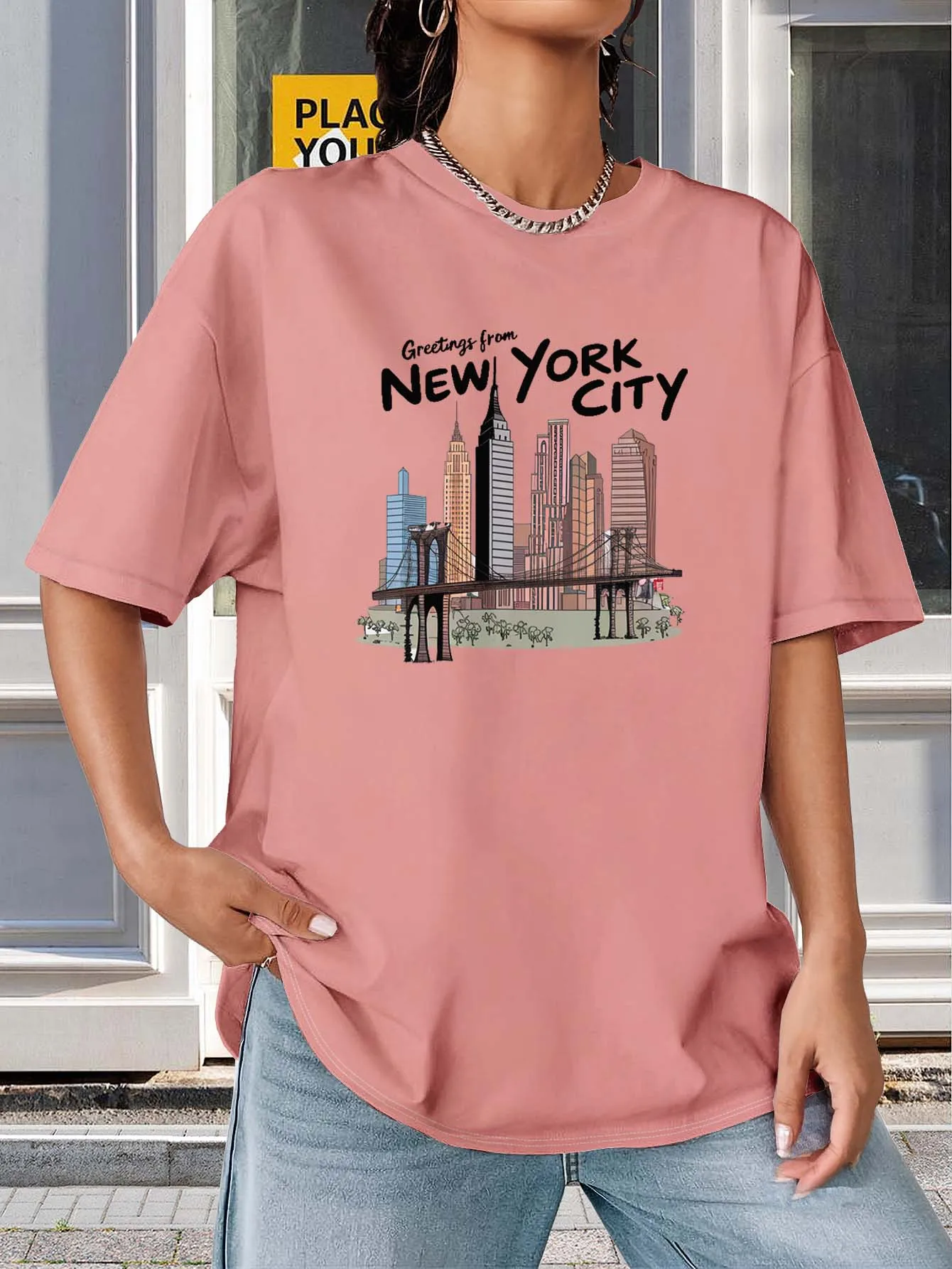 

Plus Size New York City Inspired Elegant Fashion Garment For Trendsetters Who Love Urban Charm
