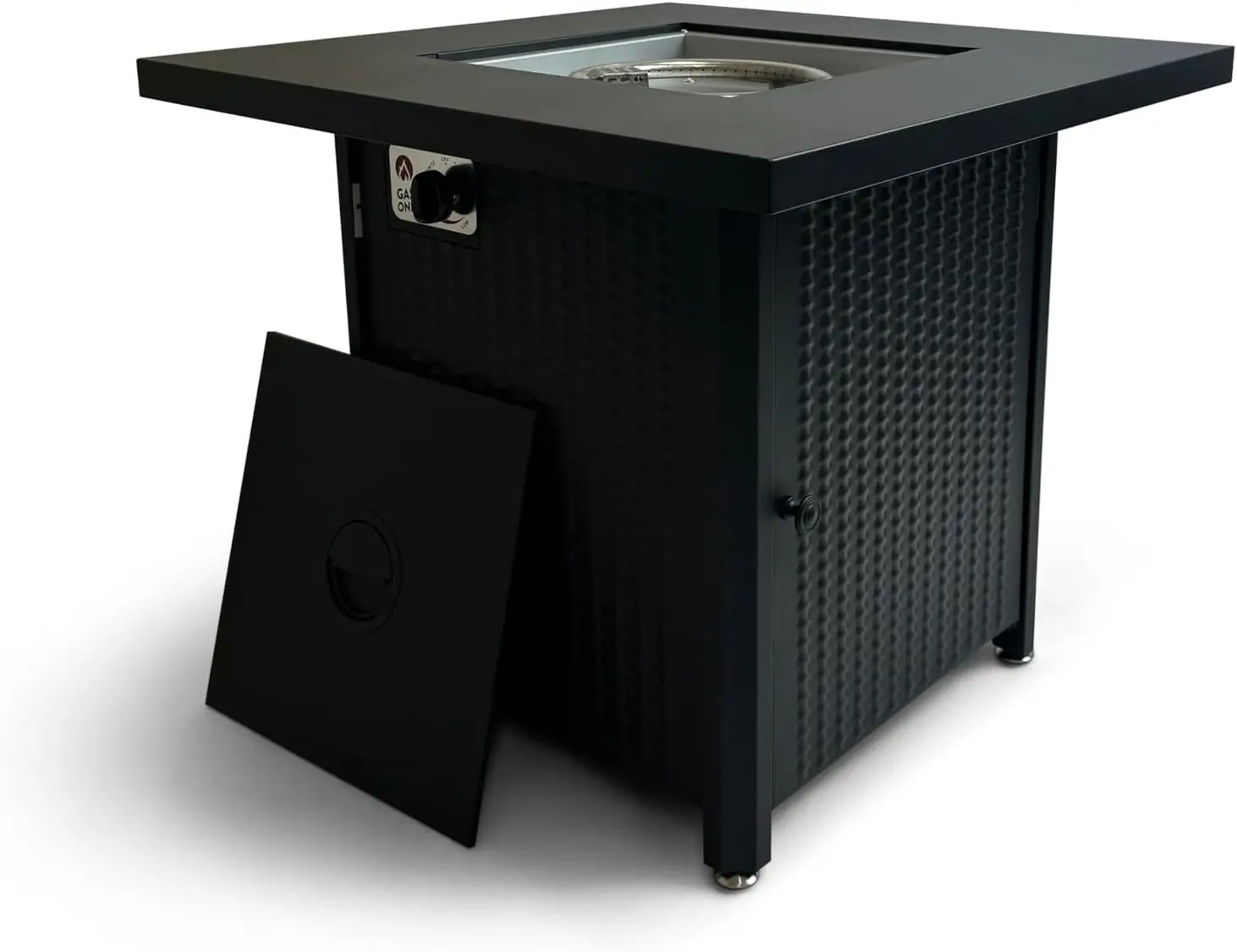 

Пропановая костра-28-дюймовая большая настольная костра для наружного использования-газовая костра 52500 BTU с лавовыми камнями и крышкой огня