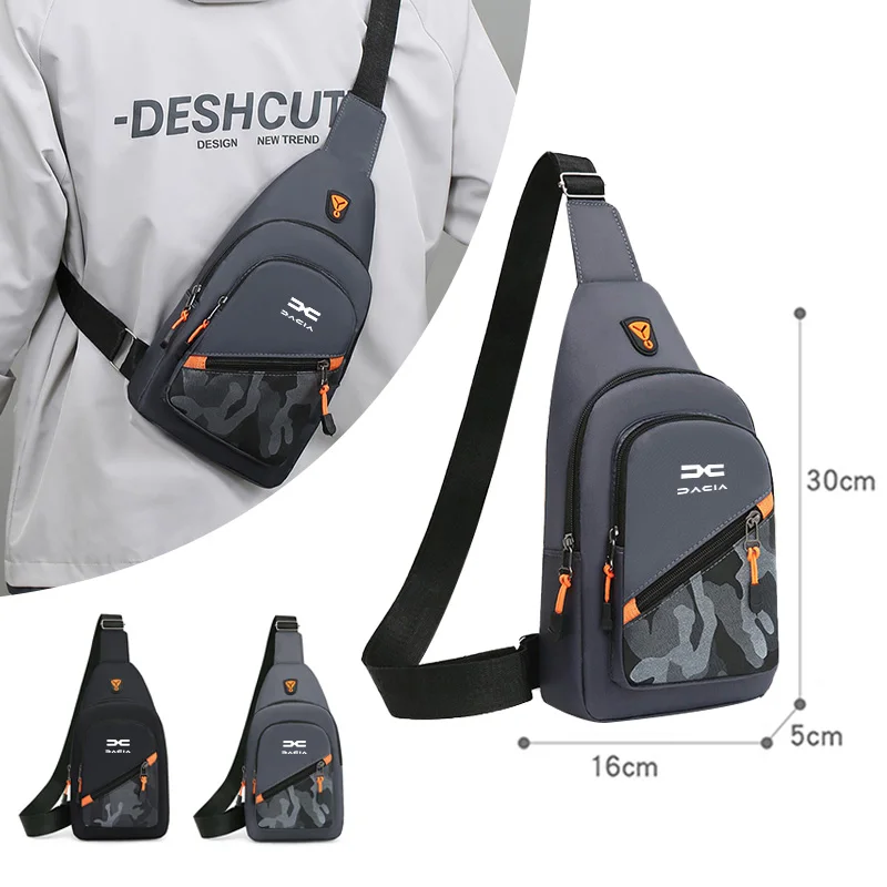 Car Emblems Men Chest Bag Handbags Waist Bag Crossbody Bag Headphone Cable For Dacia Logan Sandero Duster Lodgy Spring Jogger view 4