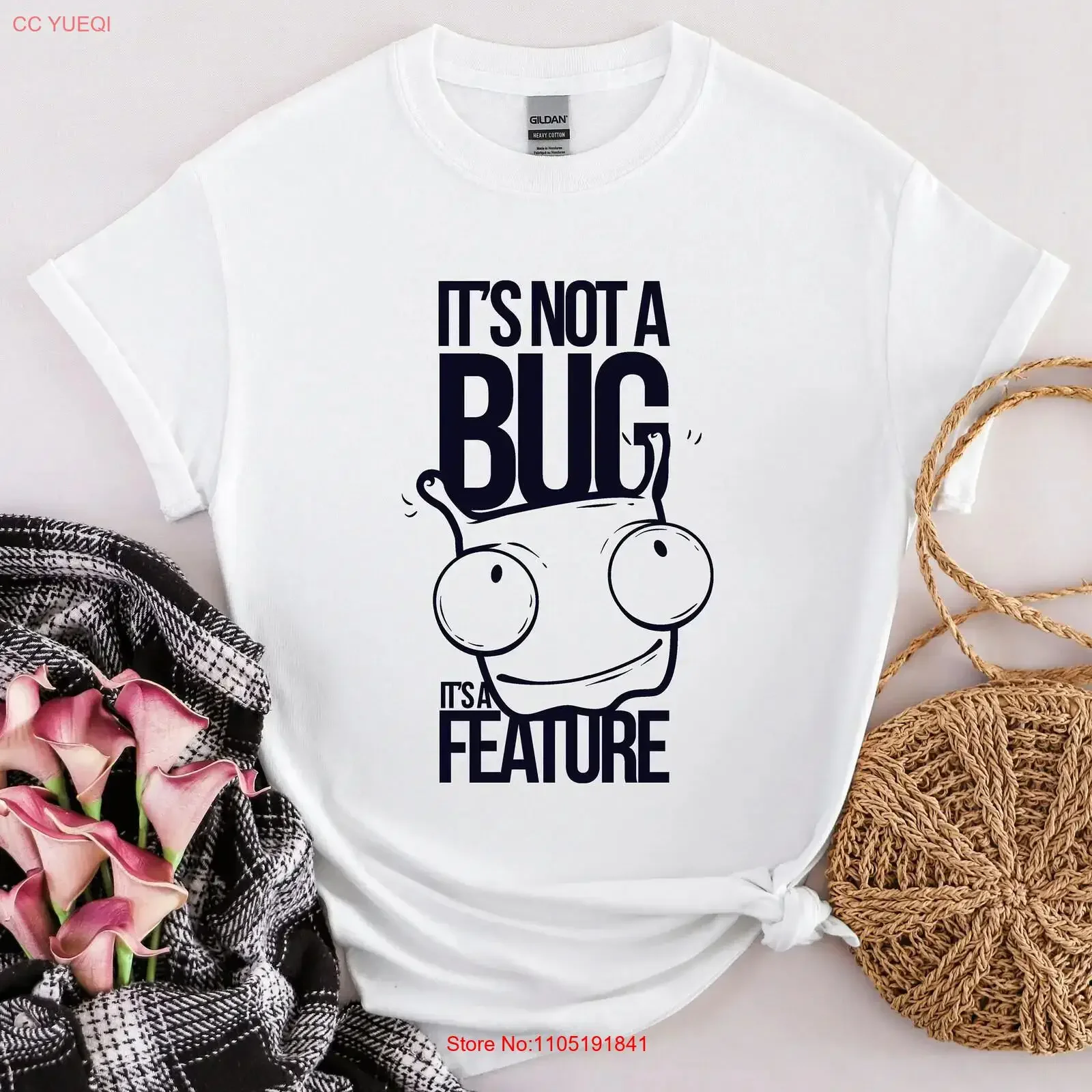 Gamer shirt its not a bug feature gaming tee gift game lover T vintage Washed Breathable Comfortable fashion Slightly Stretched