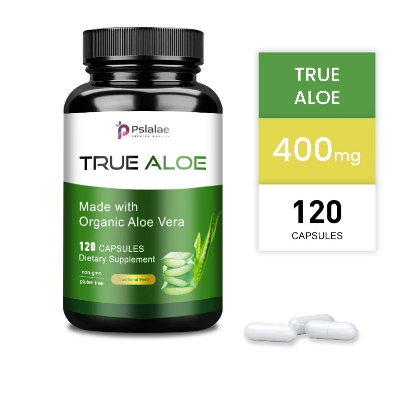 True Aloe Capsules - Cleansing, Boosts Cellular Energy, Aids Digestive, Balances Intestinal Flora, Promotes Intestinal Motility