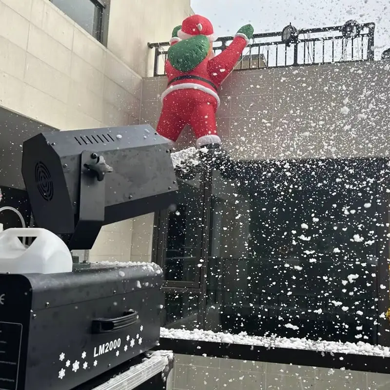 New 2000W Snowflake Machine Wireless Remote Swing Shaking Artificial Snow Making Machine 5L for Christmas Holiday Kids Party