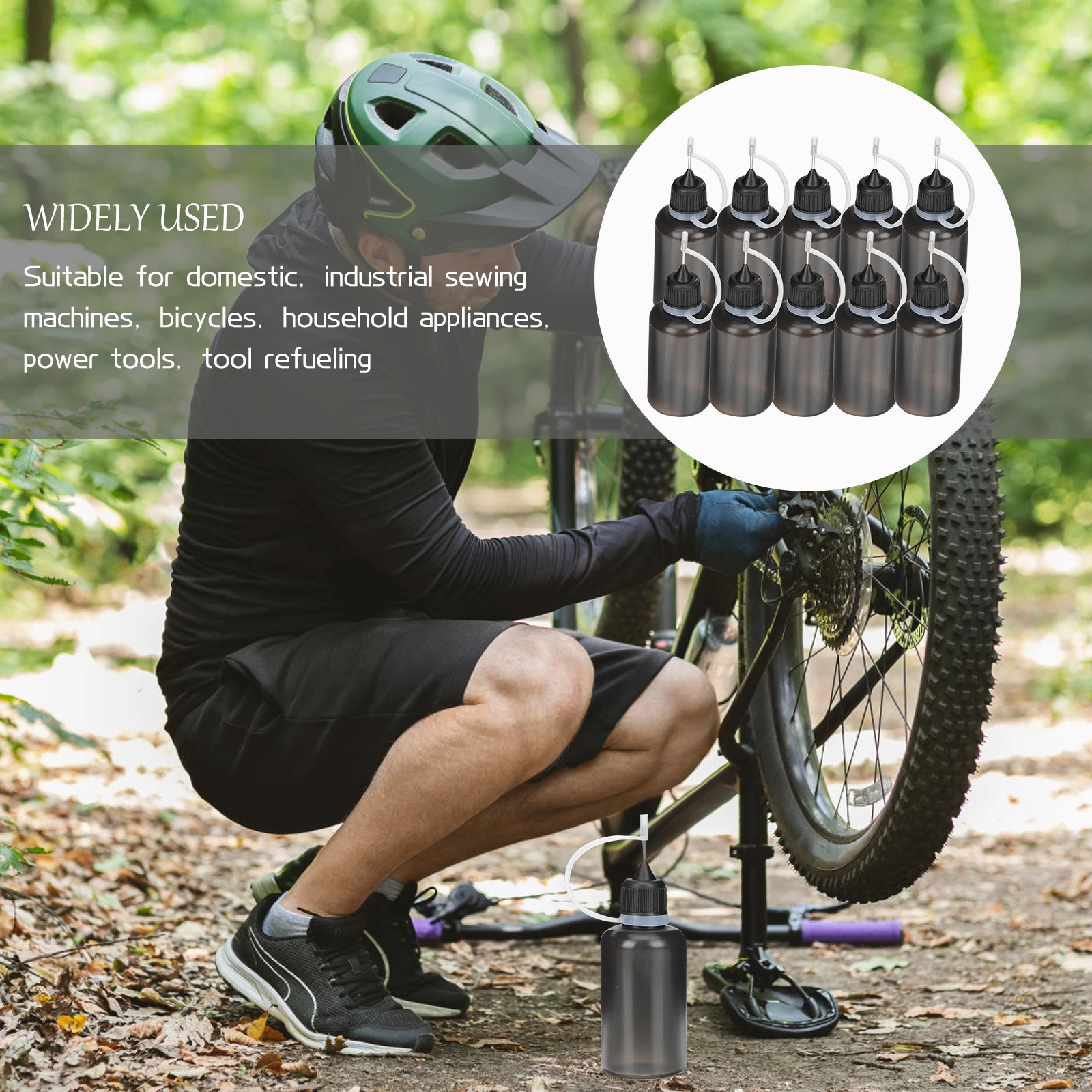 

Sharp Mouth Oil Bottle Steel Nozzle Plastic Squeeze Dispenser Lubricant Applicator Leakproof Refillable for Sewing Machines