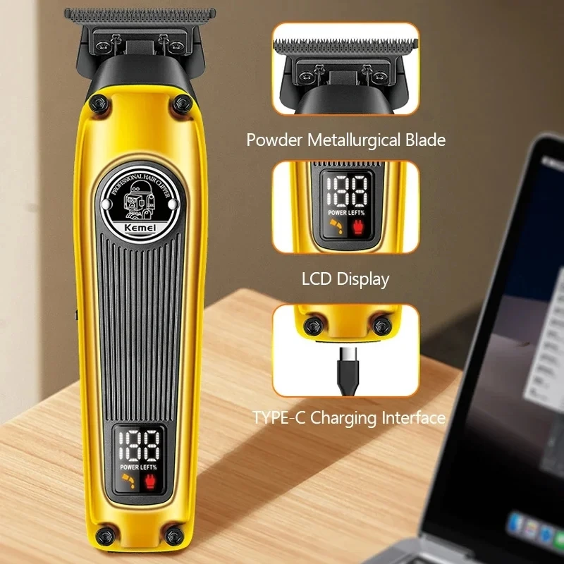 Kemei Multifunktions-Haarschneidemaschine mit LCD-Display KM-1855 Haarschneider Haarschneidemaschine für Männer – Detail 1
