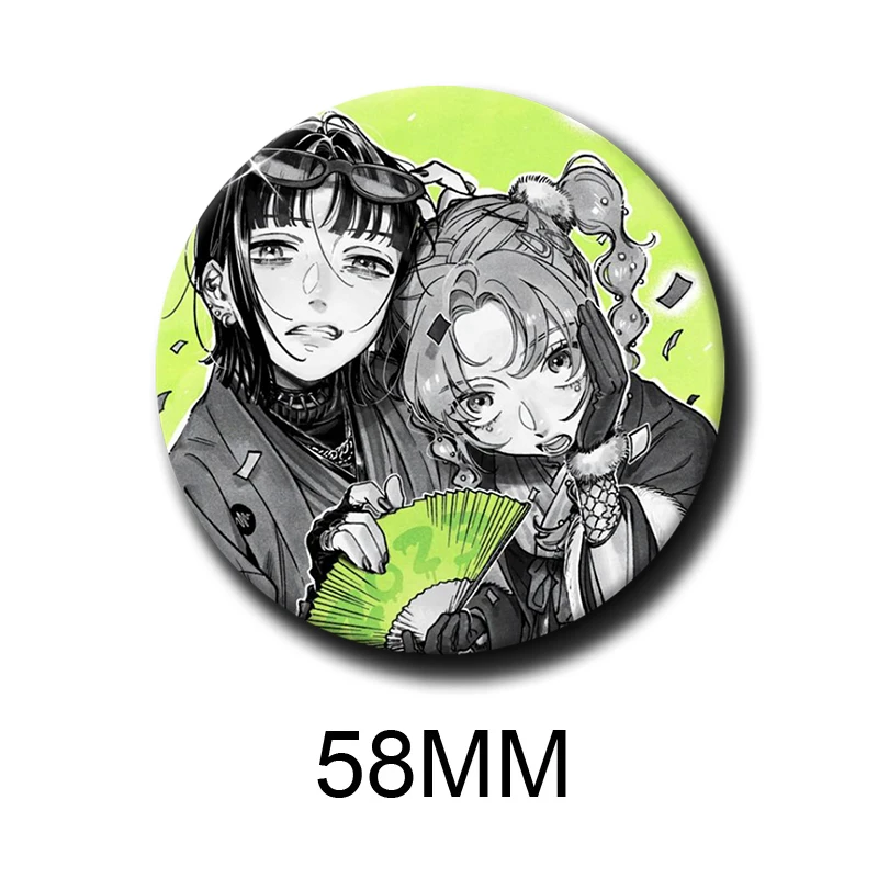 The guy she was interested in wasn't a guy at all Anime Button Pin Mitsuki and Aya Brooch Badge backpack Decor Accessories Gift