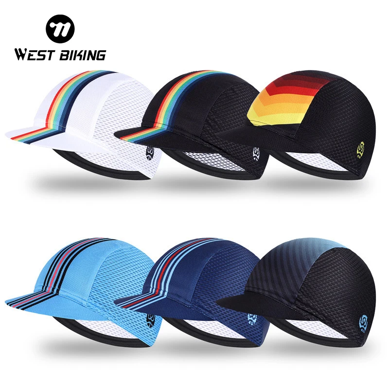 WEST BIKING Summer Cycling Caps Ice Silk Anti-UV Sports Bicycle Cap Men Women Cool Breathable Helmet Liner Hat Cycling Equipment