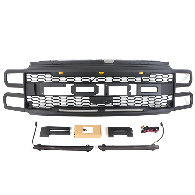 2024 New Style Front Grille With Amber Light With Light Bar FIT FOR FORD F250 350 450