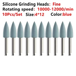 10pcs/pack Dental Silicone Grinding Heads Teeth Polisher for Low-speed Machine Polishing Dental Tools Dentistry Lab