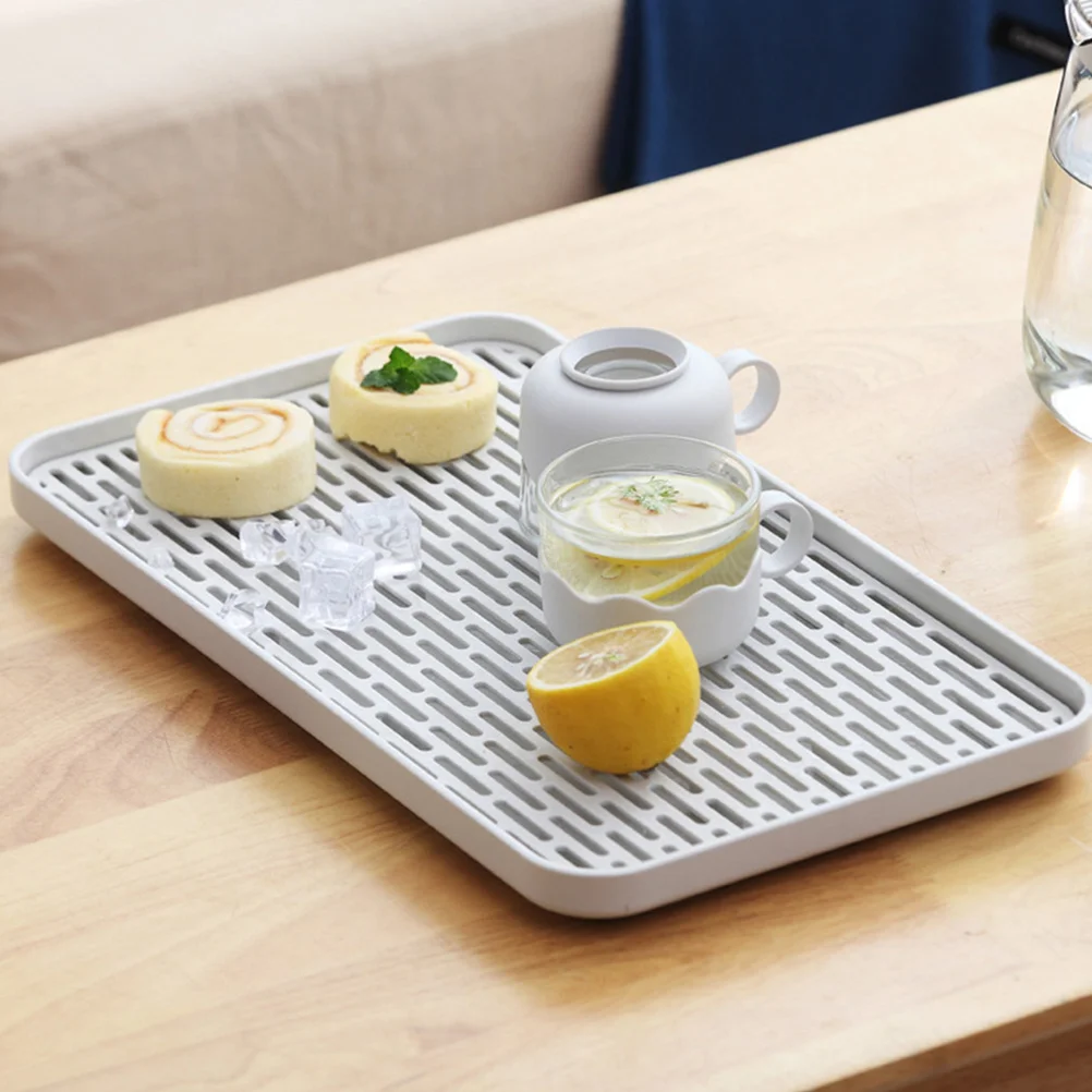 

Draining Rack Detachable Water Collection Board Double Layer Fruit Tray Kitchen Organizer For Bottles Cups Mugs