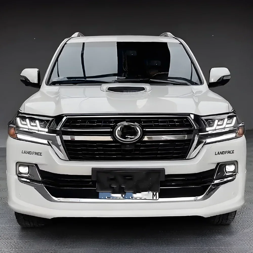 

Для Toyota Land Cruiser 2016-2019 автомобильные передние фонари, обновленные три линзы проектора, Лидер продаж, аксессуары, светодиодные автомобильные фары в сборе