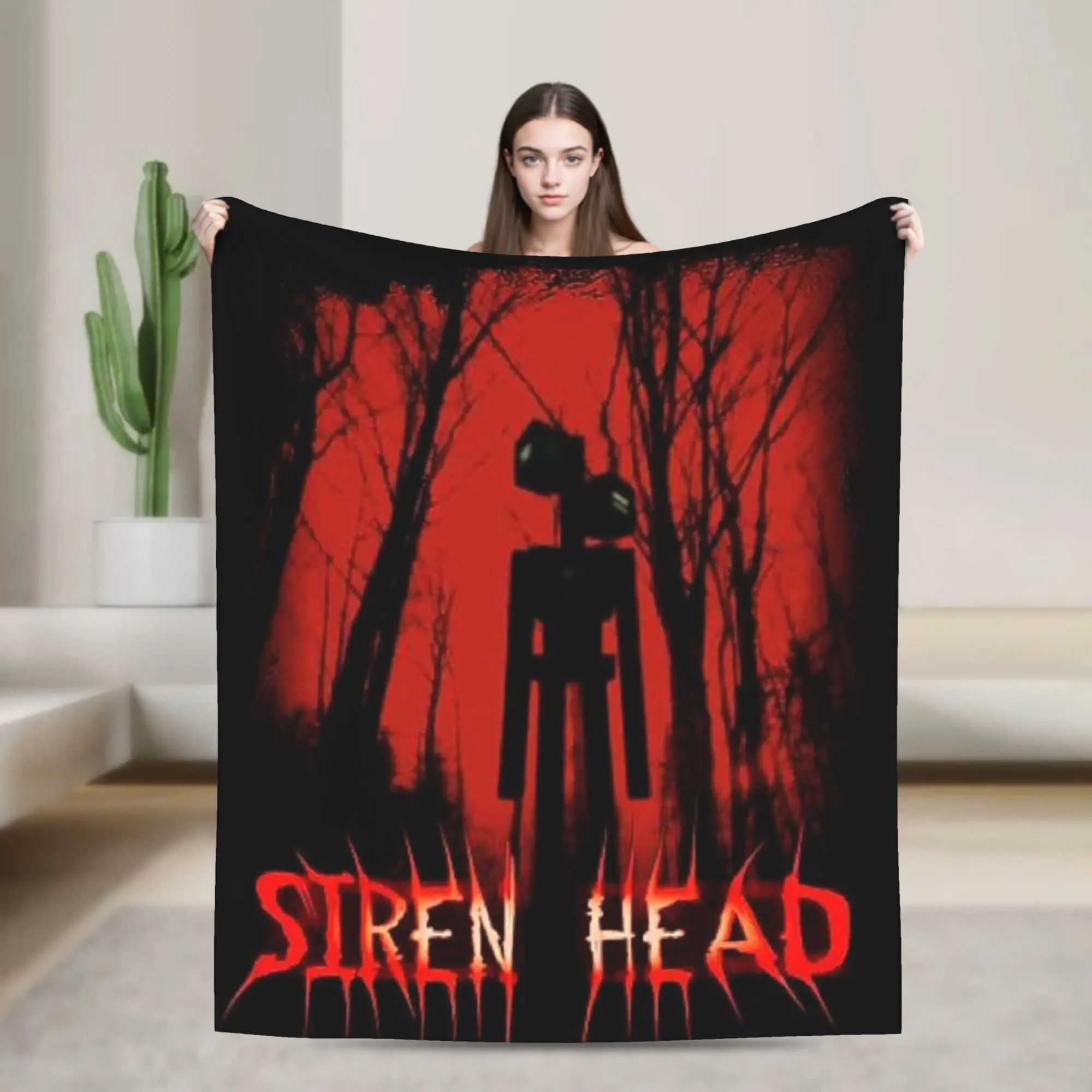 Y2K Siren Head In Dark Forest Blankets Ultra-Soft Coral Fleece Plush  Comfortable Throw Blanket Machine Washable