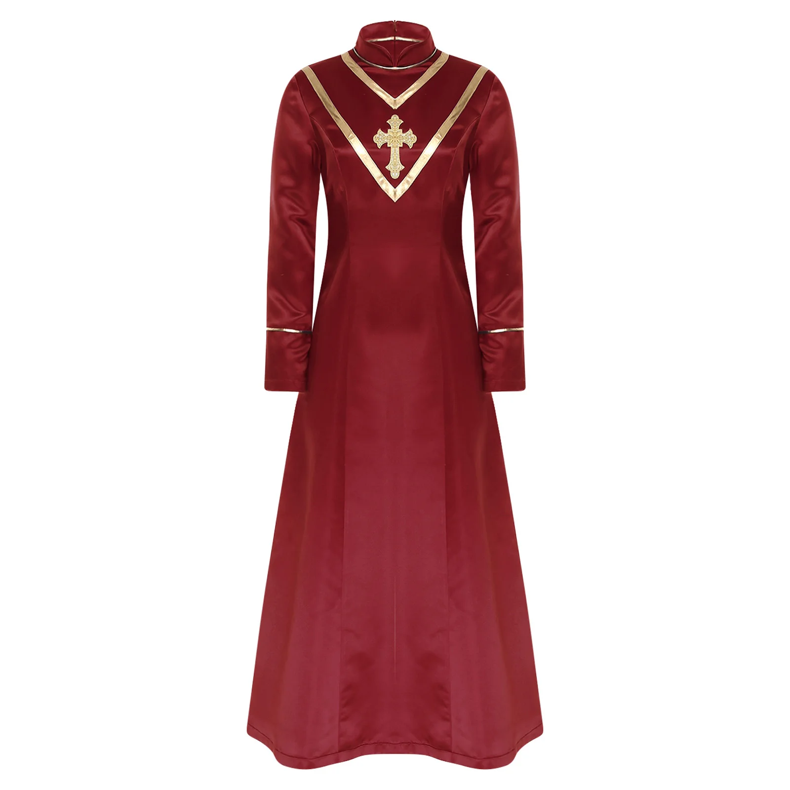 

Womens Praise Robe Worship Liturgical Performance Costume Lyrical Dance Church Choir Dress Clergy Halloween Role Play Clothings