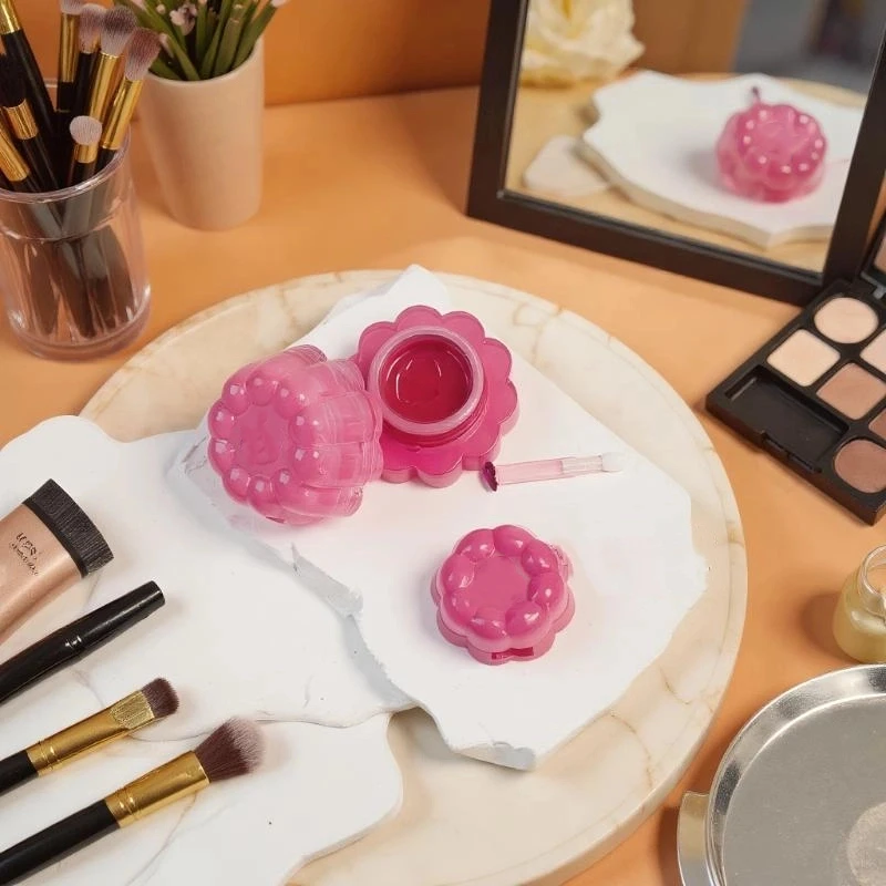 4g caixa de creme facial caixa de bálsamo labial com colher de silicone garrafas recarregáveis mini frasco vazio cosmético potes maquiagem recipiente de cuidados com a pele