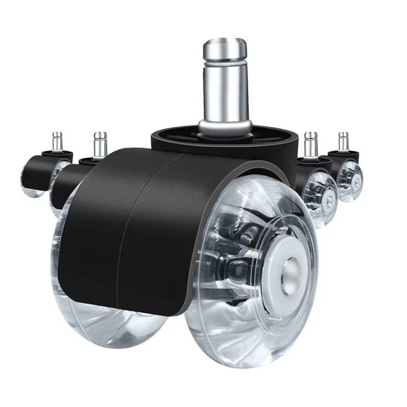 5 sztuk kółka do krzeseł biurowych, 2 cale podwójne kółka o dużej wytrzymałości, podwójne łożysko kulkowe wymiana krzesła na biurko komputerowe koło