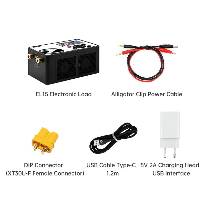 ALIENTEK EL15 DC Elektronische Last 150 W Batteriekapazitätstester Mini Programmierbarer Stromversorgungsprüfer Konstantstromspannung