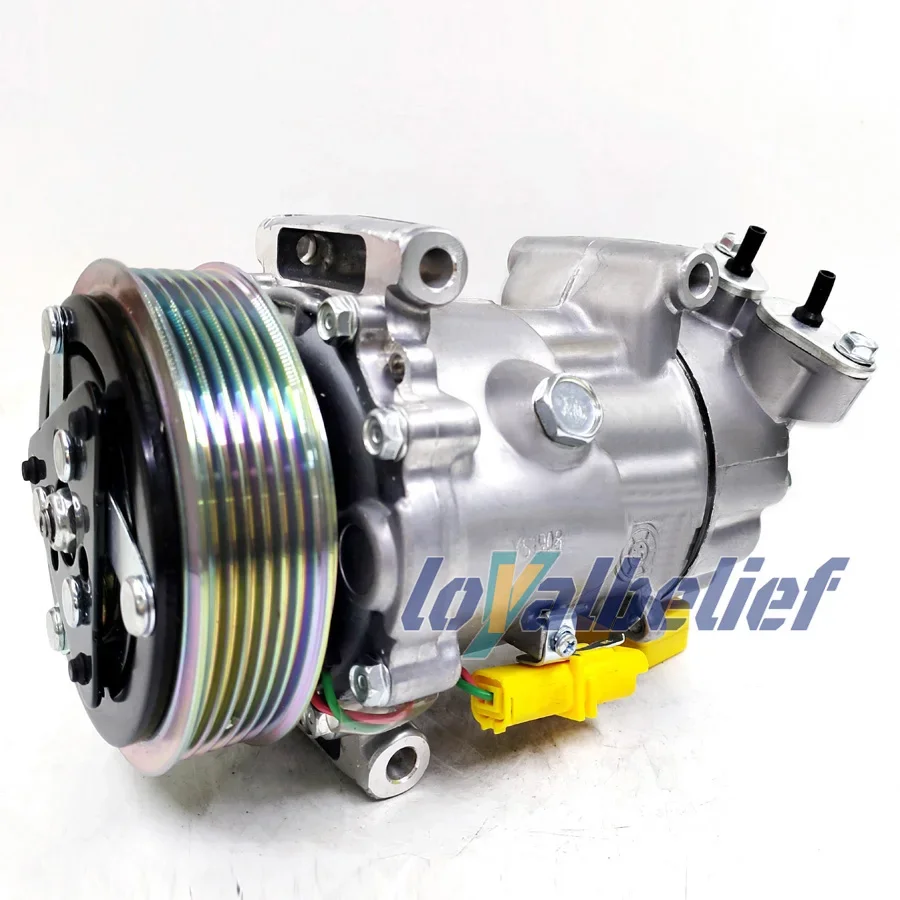 New SD6V12 AC Compressor For Peugeot 206 307 Citroen BERLINGO XSARA 2002-2005 9646273380 9646273880 6453LH 6453GZ 6453LN