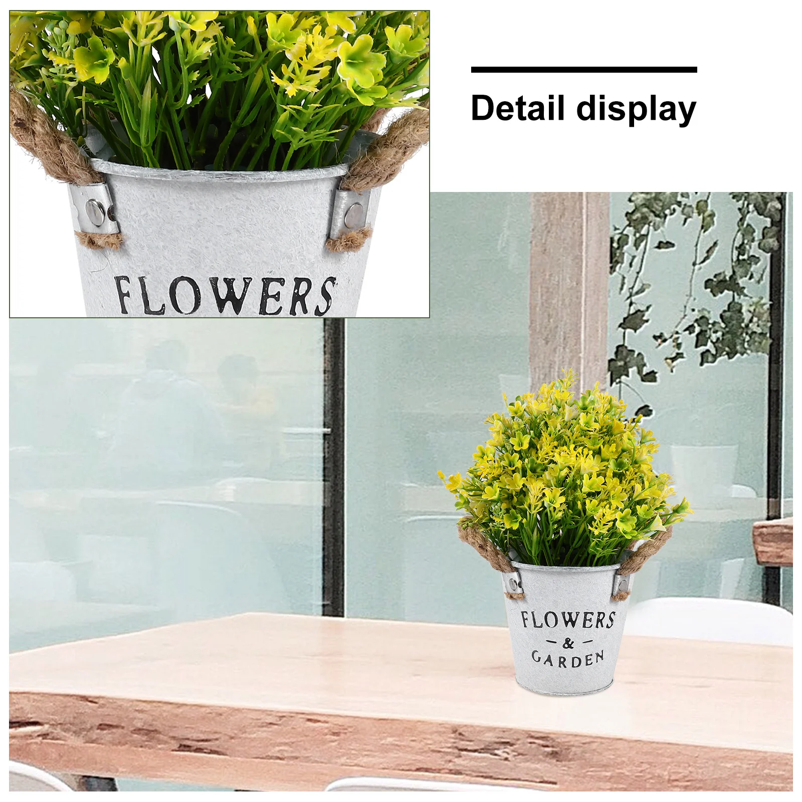 

1Pcs Fake Potted Plant Small Vivid Simulated Flower Bonsai Decoration for Home Office Hotel Natural Room Ornament