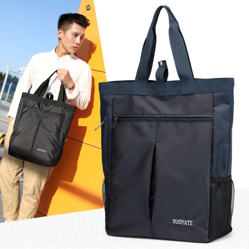 Waterproof Nylon Men\'s Handbag Large Capacity Lightweight Man Shoulder Bag Stylish Casual High Quality Black bolso hombre bolsas