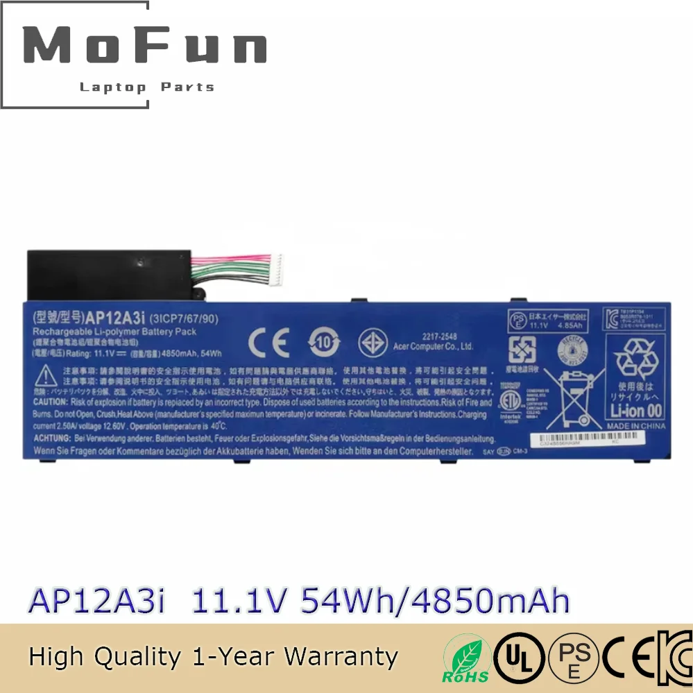 

Genuine Battery AP12A3i For Acer Aspire M3 M3-481TG M3-581TG M5 M5-481TG AP12A4i Ultrabook BT.00304.011