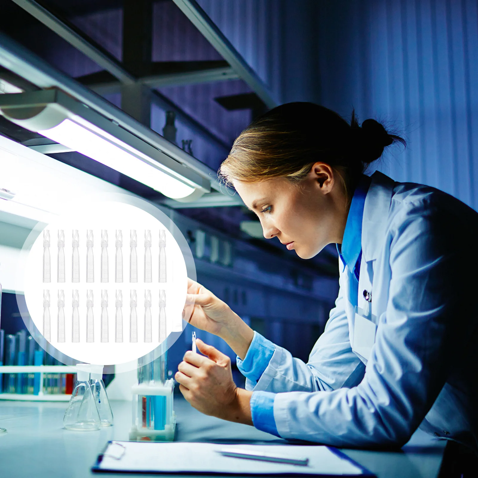 

200Pcs 250ul Clear Insert Pipes Plastic for 2ml 9-425 Hplc Vials Labs Supplies Leak Prevent Vials Insert Labs Supplies