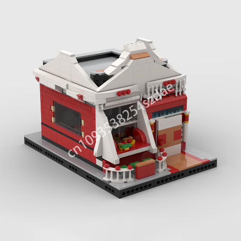 

1210 шт. MOC модульный суши-бар альтернативная сборная модель строительные блоки Рождественский подарок сборка творческая идея кирпичные игрушки на день рождения