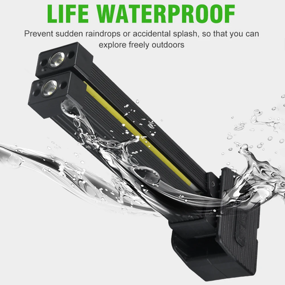 Gym Lamp for Posing 6 Lighting Modes Magnet LED Flashlight with Hanging Hook USB Rechargeable Worklight Portable Torch Lantern