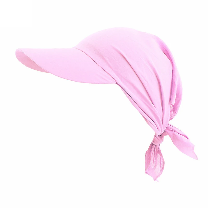 جديد للجنسين القطن قبعة للوقاية من الشمس باندانا مع حافة وشاح مربع الحجاب عمامة قبعات البيسبول في الهواء الطلق قبعات الصيف للشاطئ